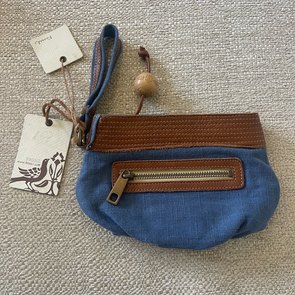 FOSSIL Denim Wristlet